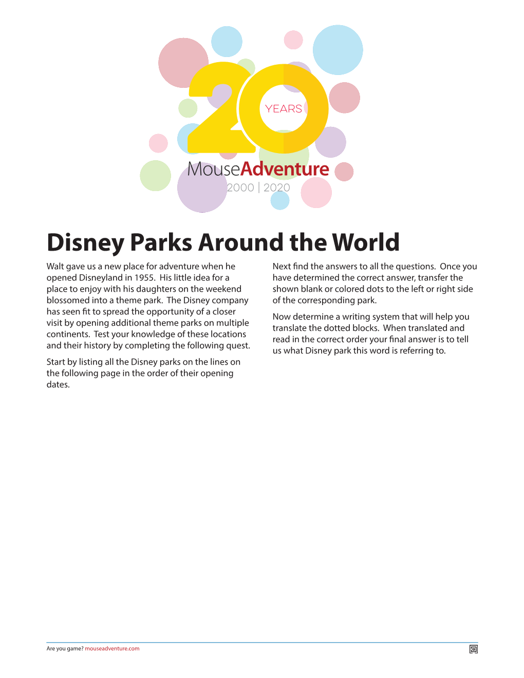 Disney Parks Around the World Walt Gave Us a New Place for Adventure When He Next Find the Answers to All the Questions