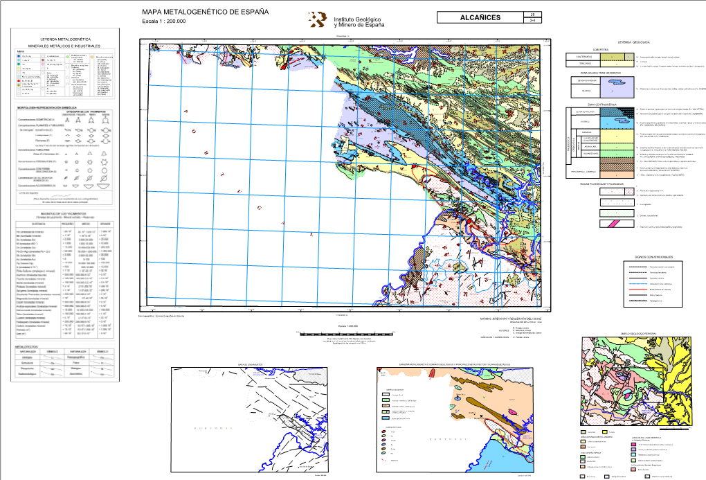 Mapa Metalogenético De España Alcañices