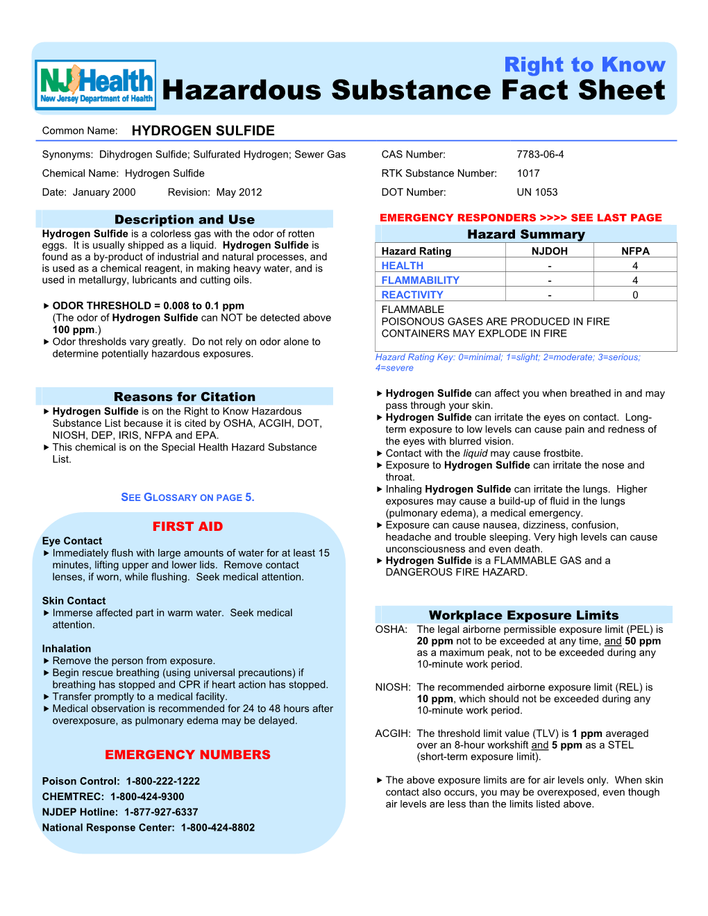 Hydrogen Sulfide