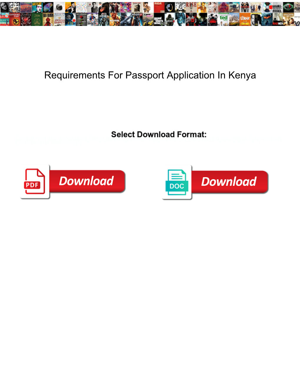 Requirements for Passport Application in Kenya