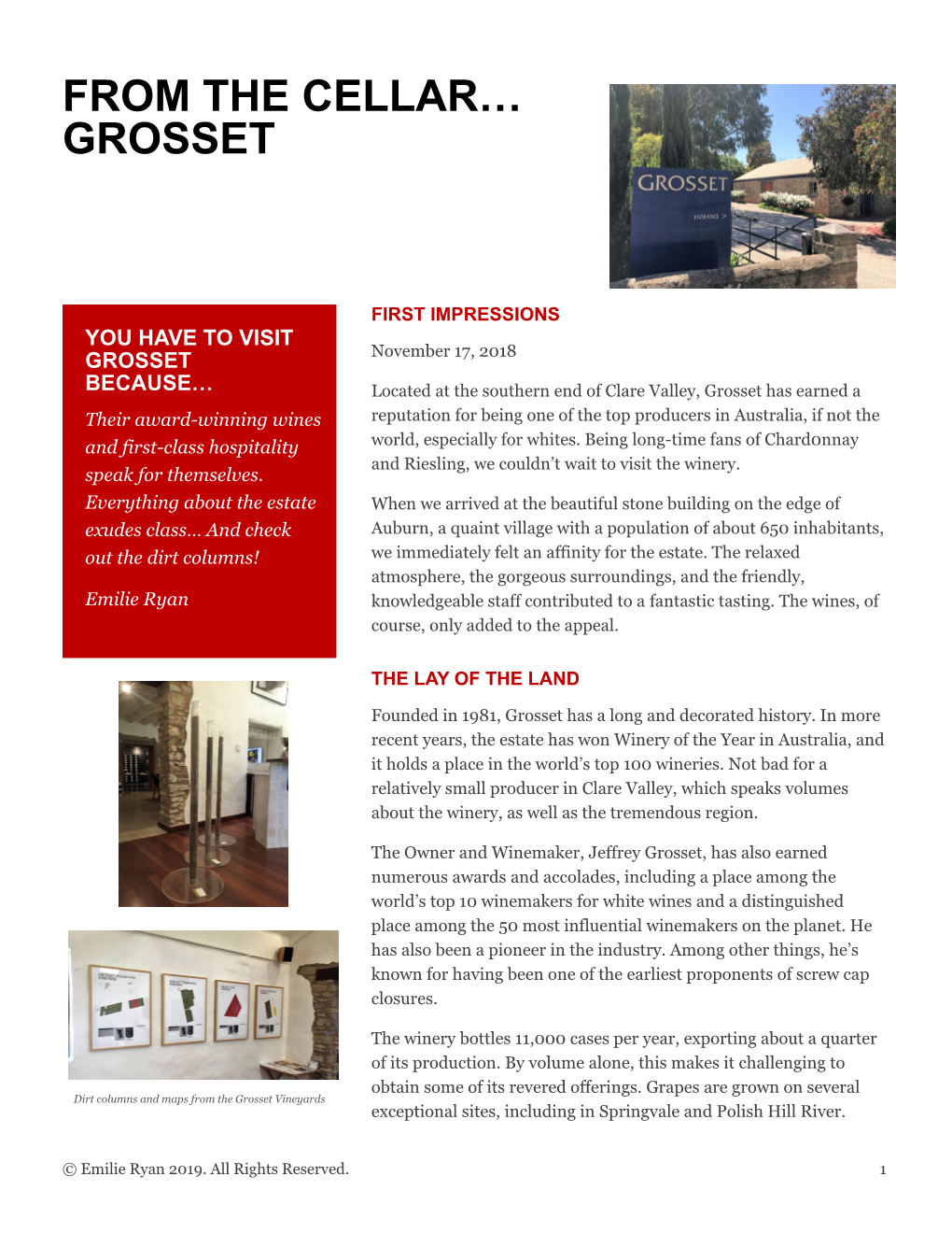 From the Cellar… Grosset