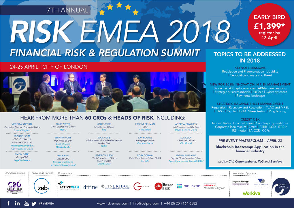 Financial Risk & Regulation Summit