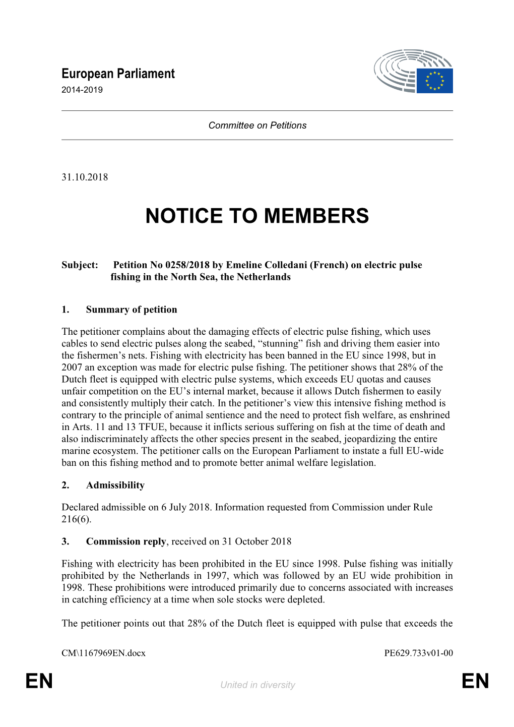 En En Notice to Members