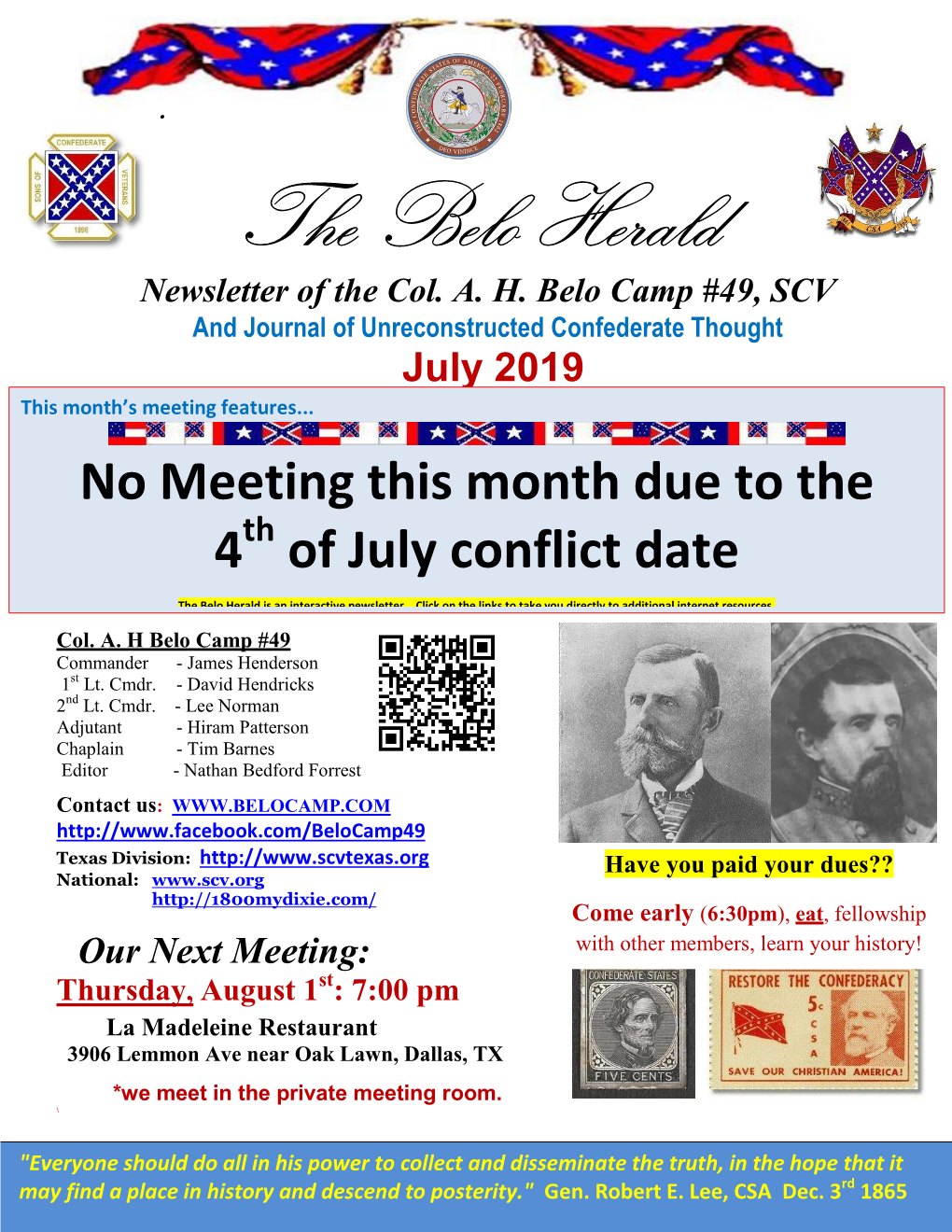 The Belo Herald Newsletter of the Col