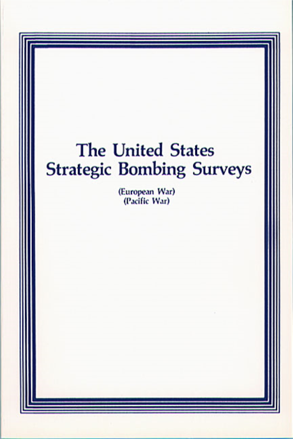 The United States Strategic Bombing Surveys