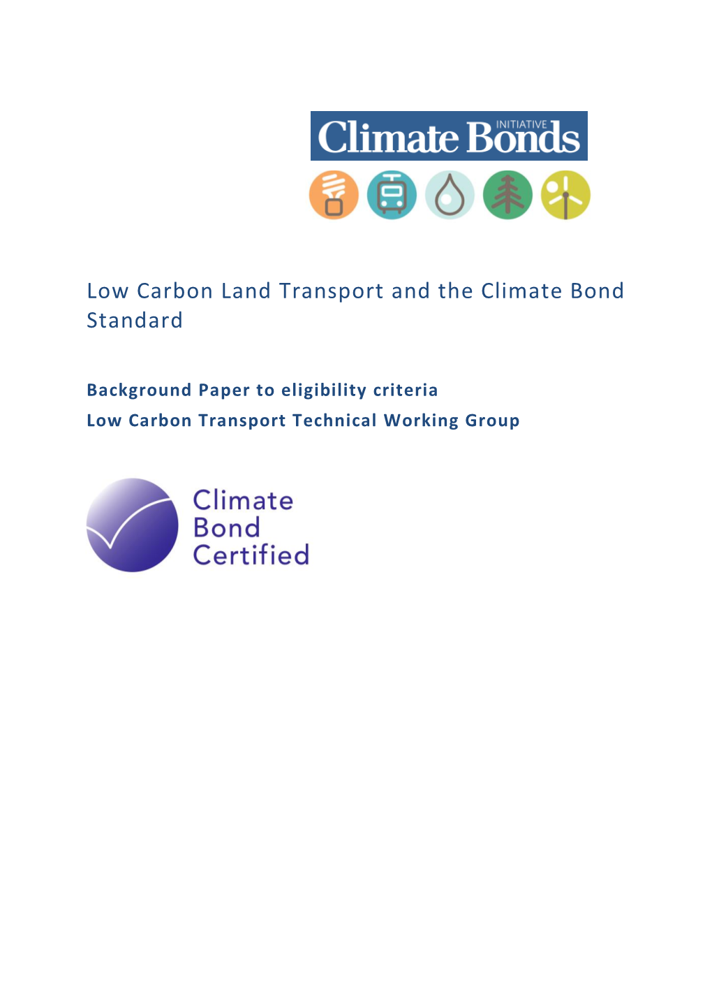 Low Carbon Land Transport and the Climate Bond Standard