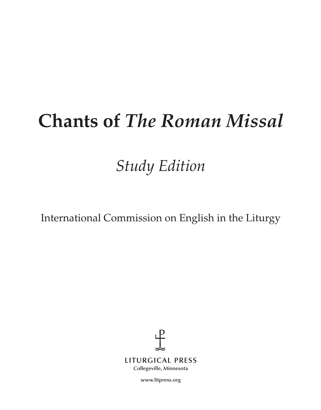 Chants of the Roman Missal