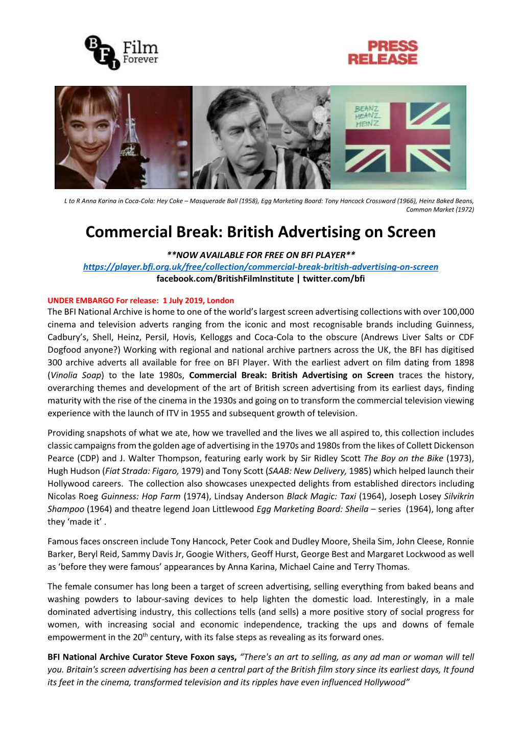 Commercial Break: British Advertising on Screen