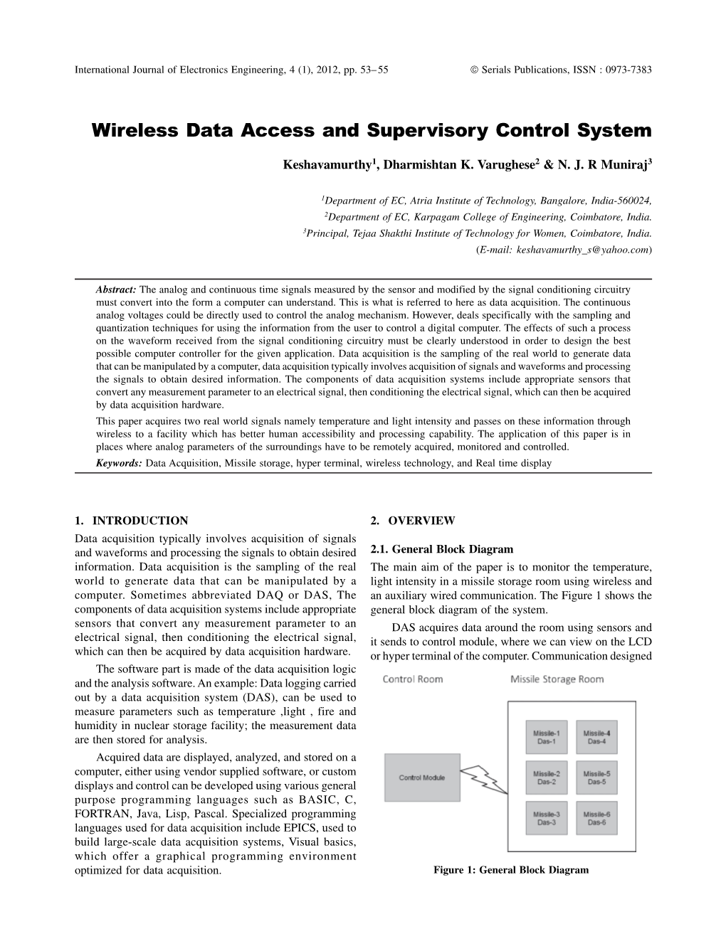 Wireless Data Access and Supervisory Control System