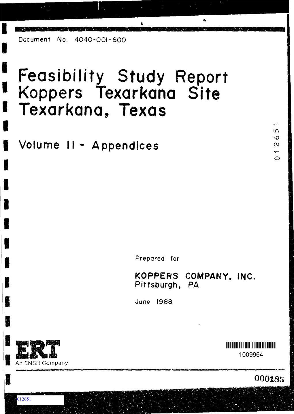 Feasibility Study Volume Ii for Koppers Company