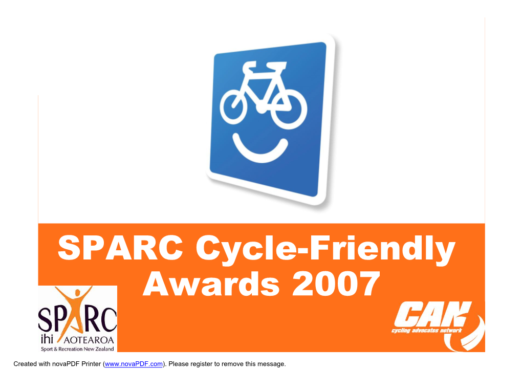 SPARC Cycle-Friendly Awards 2007