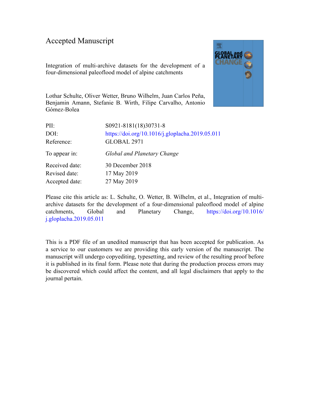 Integration of Multi-Archive Datasets for the Development of a Four-Dimensional Paleoflood Model of Alpine Catchments