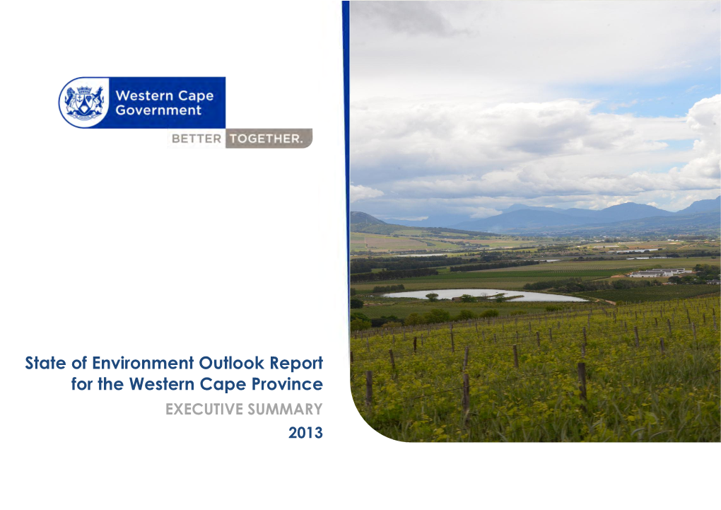 State of Environment Outlook Report for Western Cape 2013