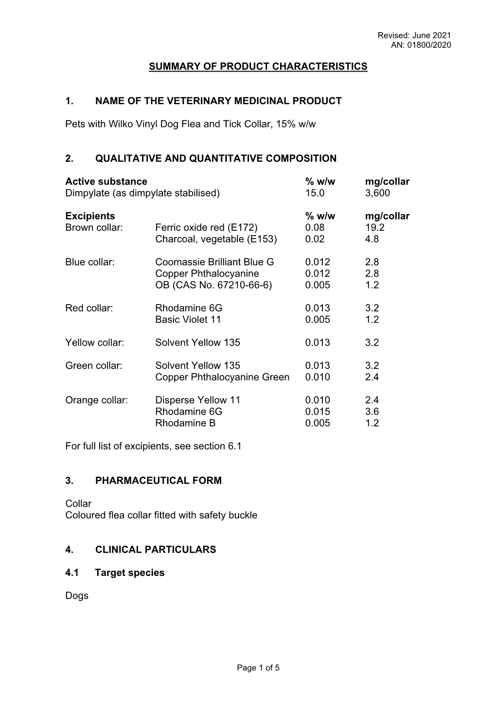 Summary of Product Characteristics 1. Name Of