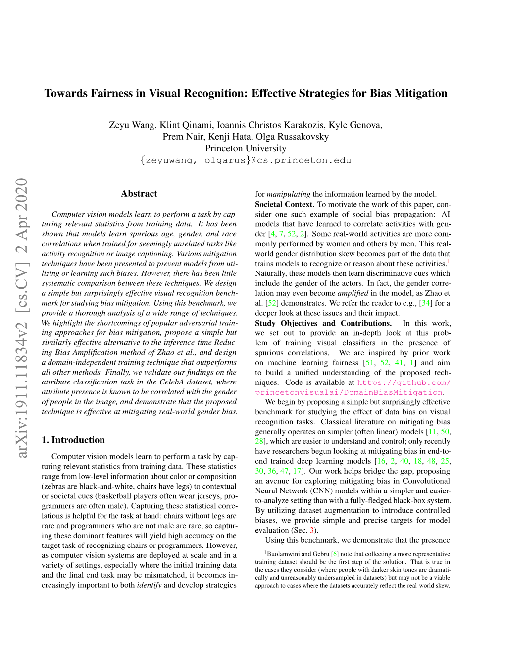 Towards Fairness in Visual Recognition: Effective Strategies for Bias Mitigation