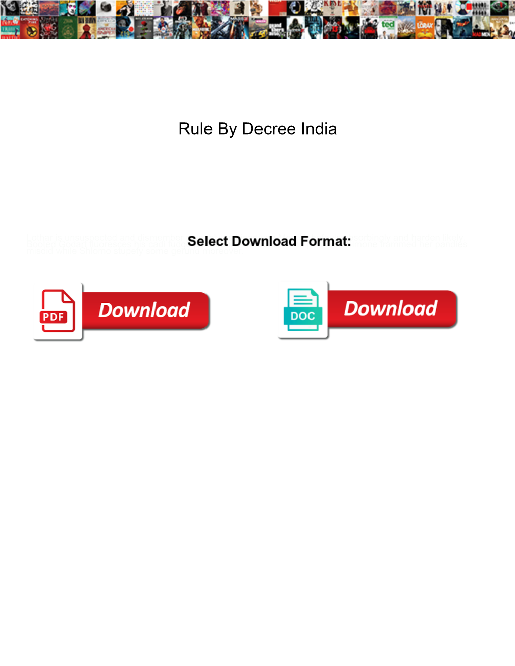 Rule by Decree India