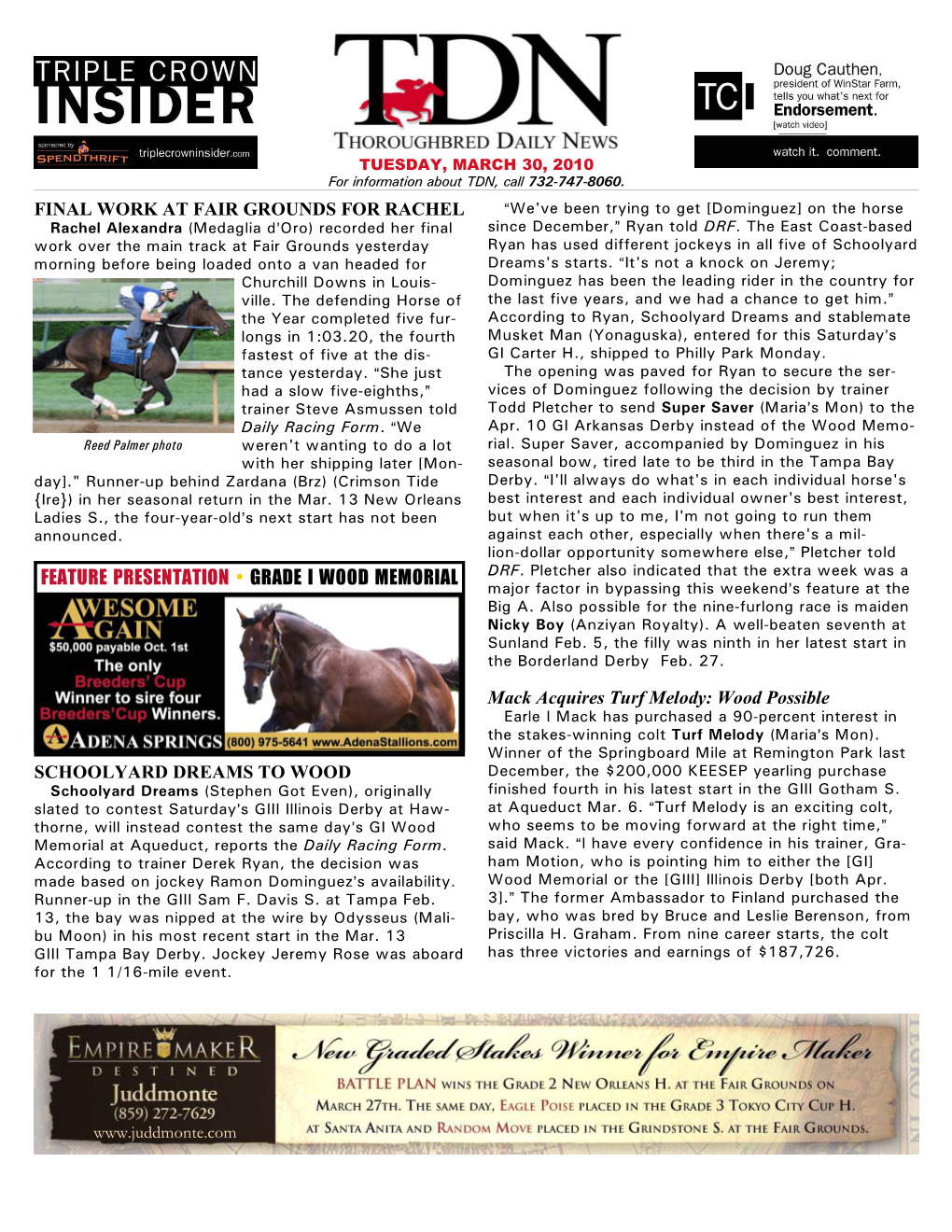 Feature Presentation • Grade I Wood Memorial Drf