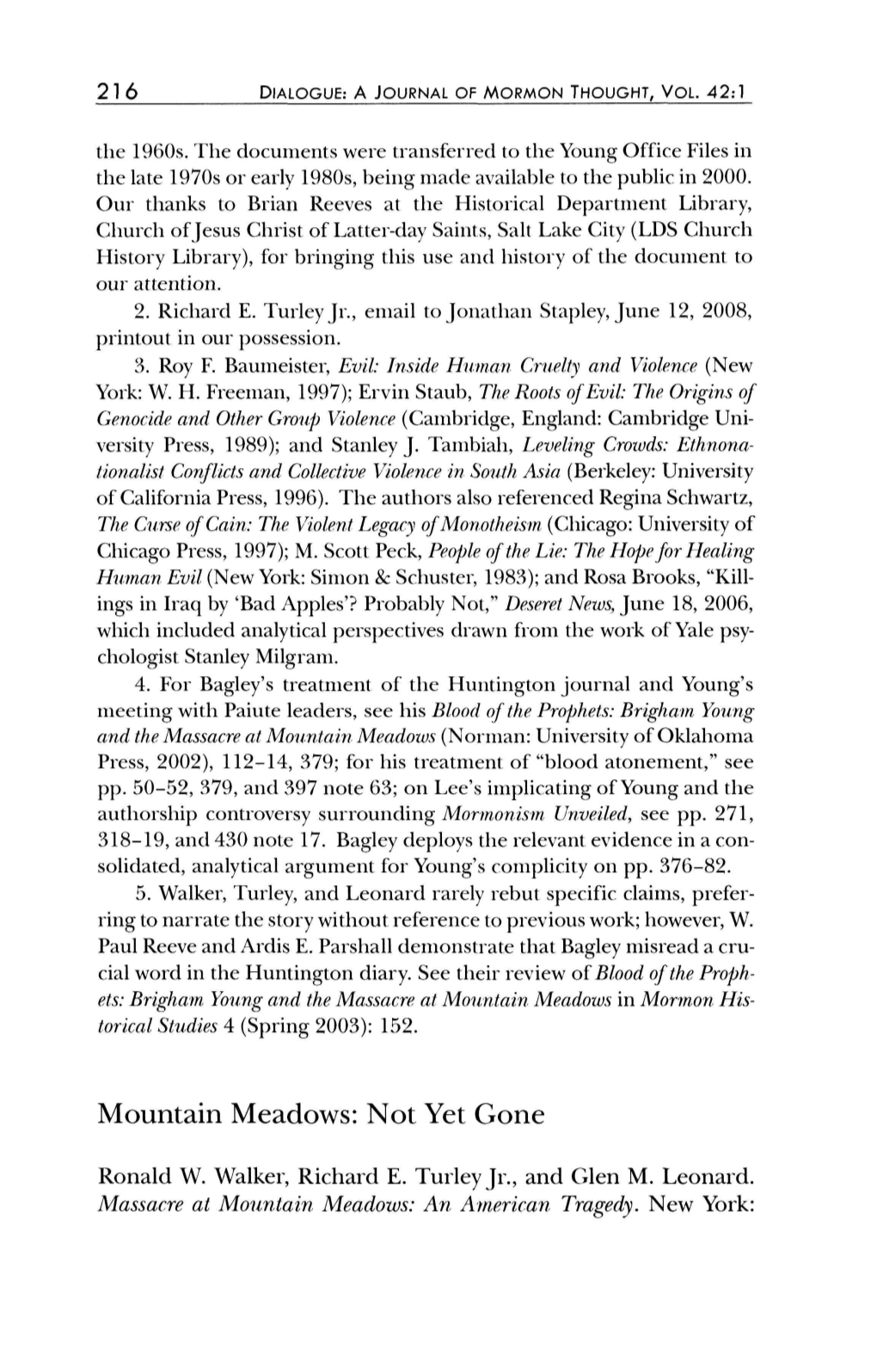 Mountain Meadows (Norman: University of Oklahoma Press, 2002), 112-14, 379; for His Treatment of 