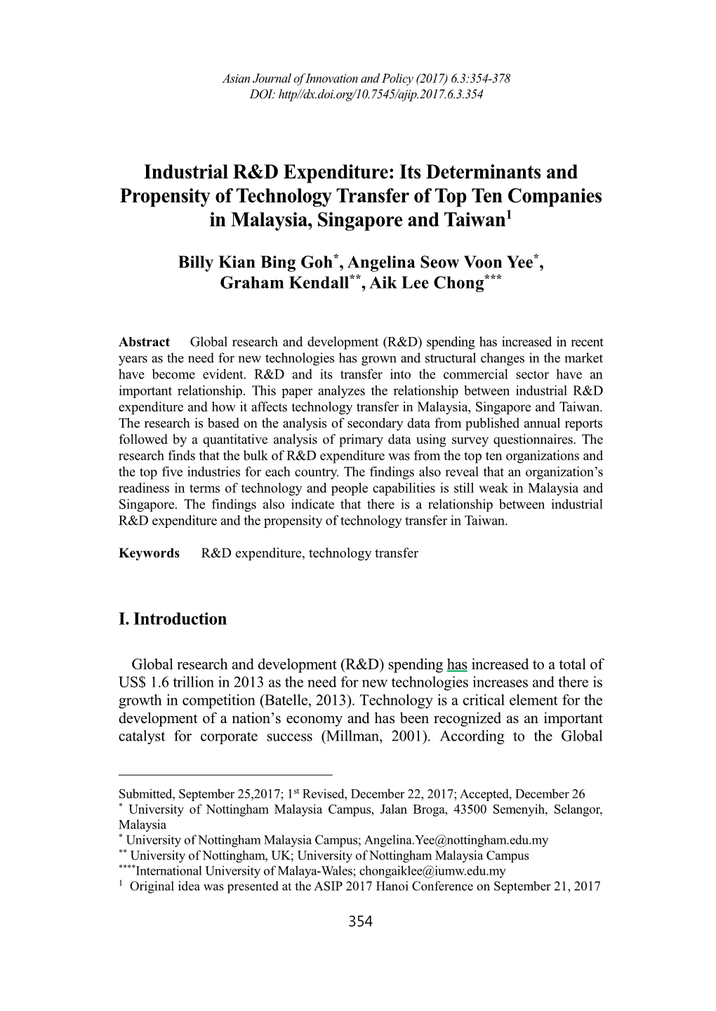 Industrial R&D Expenditure