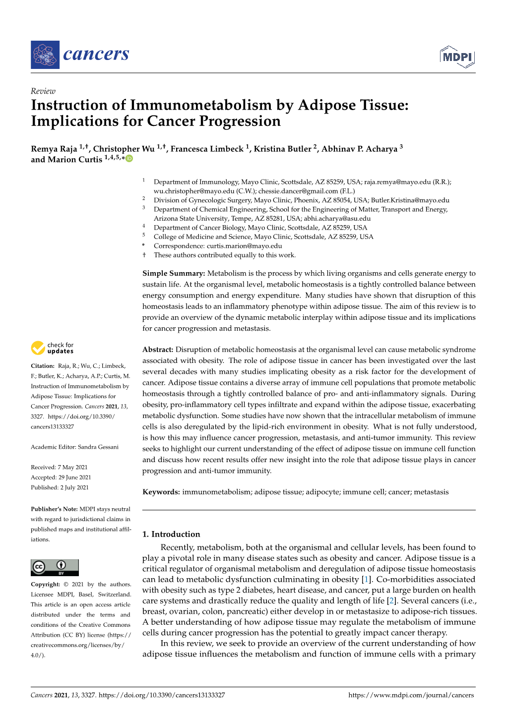 Instruction of Immunometabolism by Adipose Tissue: Implications for Cancer Progression