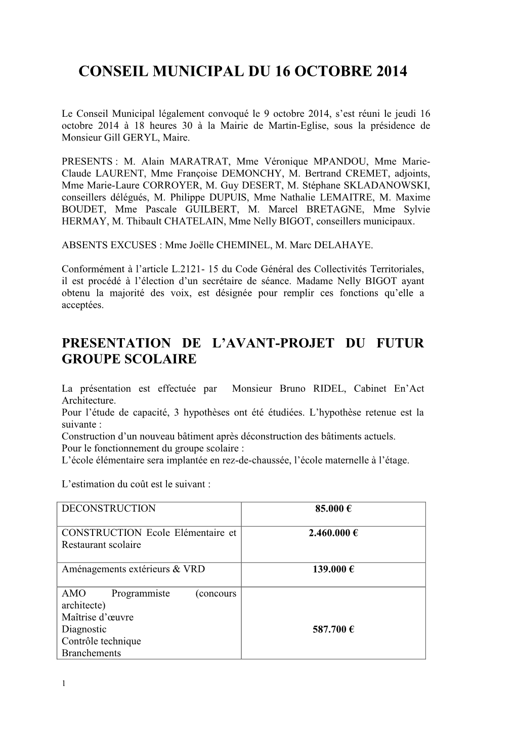 Conseil Municipal Du 17 Juin 2004