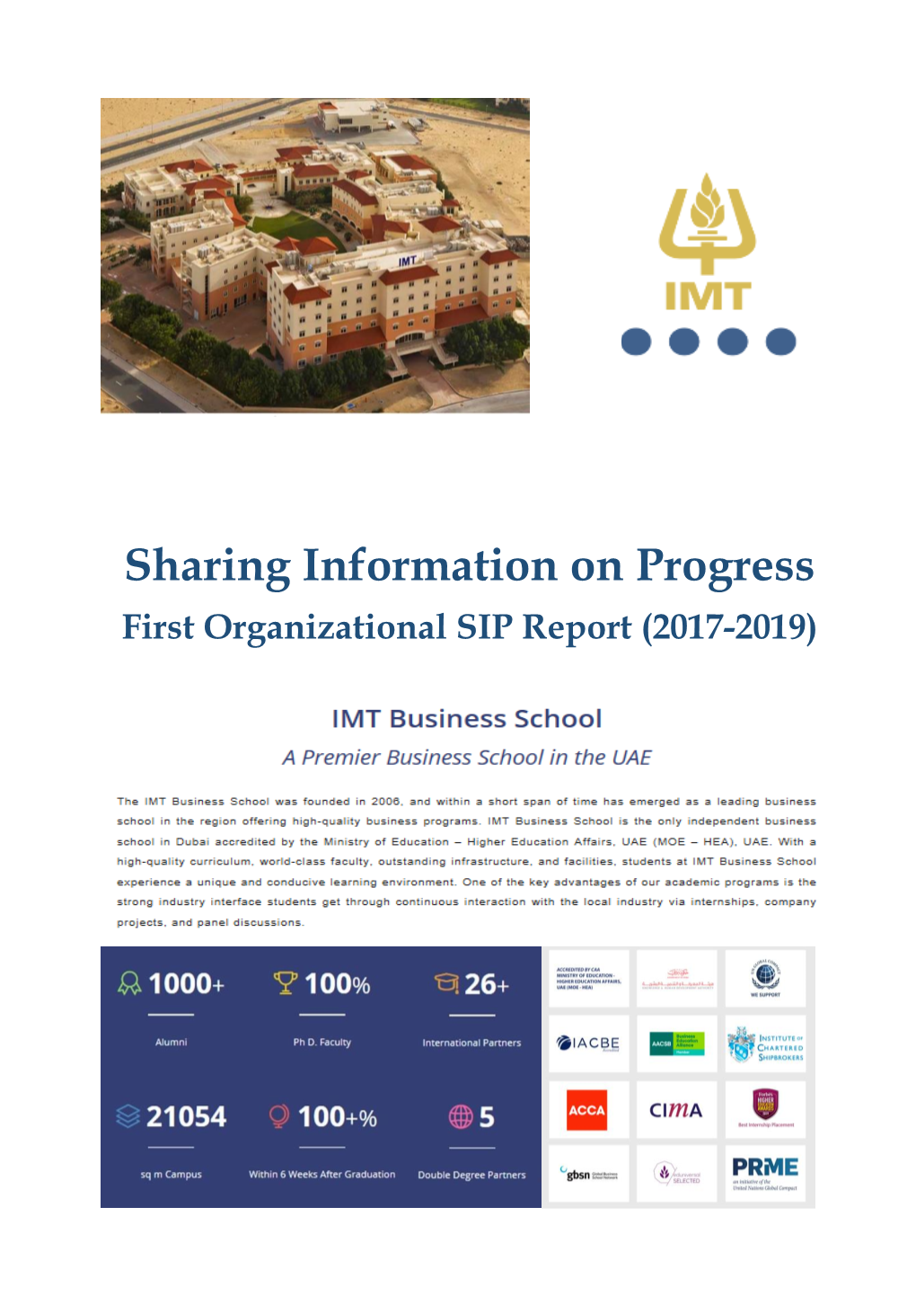 Sharing Information on Progress First Organizational SIP Report (2017-2019)
