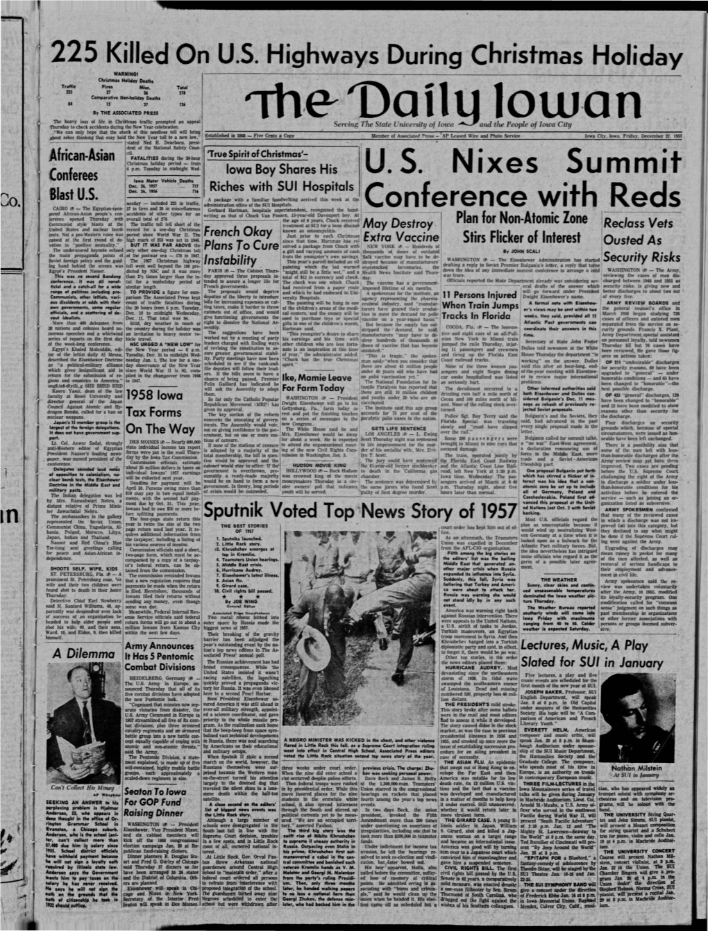 Daily Iowan (Iowa City, Iowa), 1957-12-27