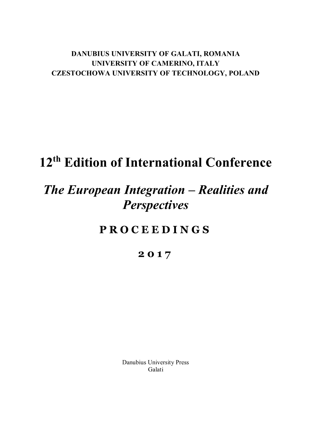 12 Edition of International Conference