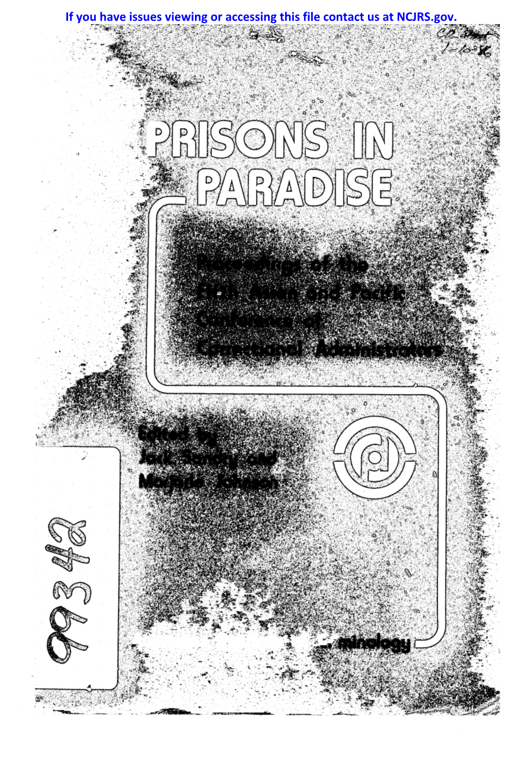 If You Have Issues Viewing Or Accessing This File Contact Us at NCJRS.Gov. ( , PRISONS in PARADISE