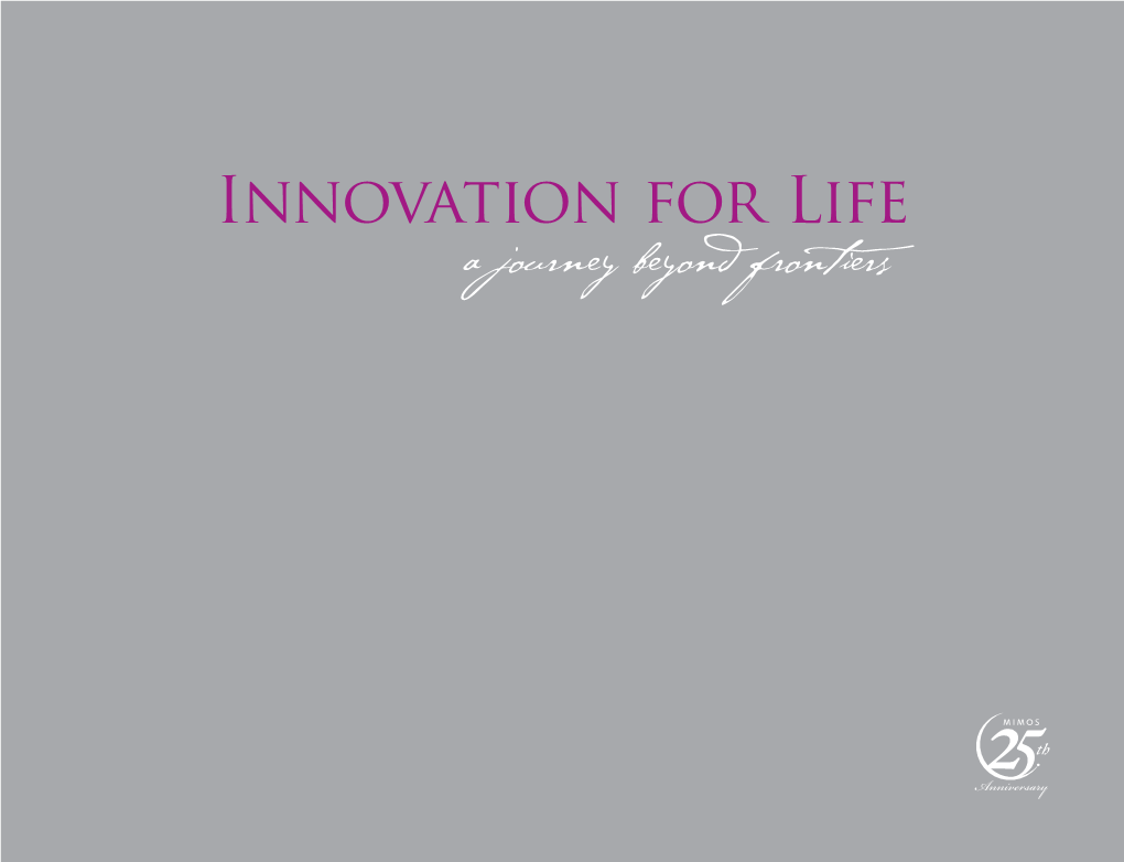 Innovation for Life a Journey Beyond Frontiers