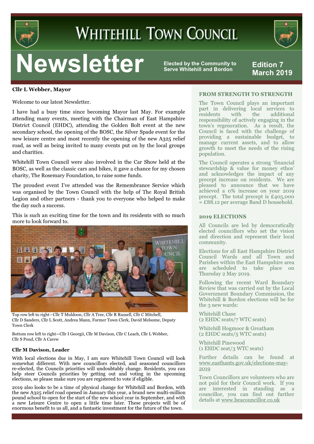 Newsletter Serve Whitehill and Bordon March 2019