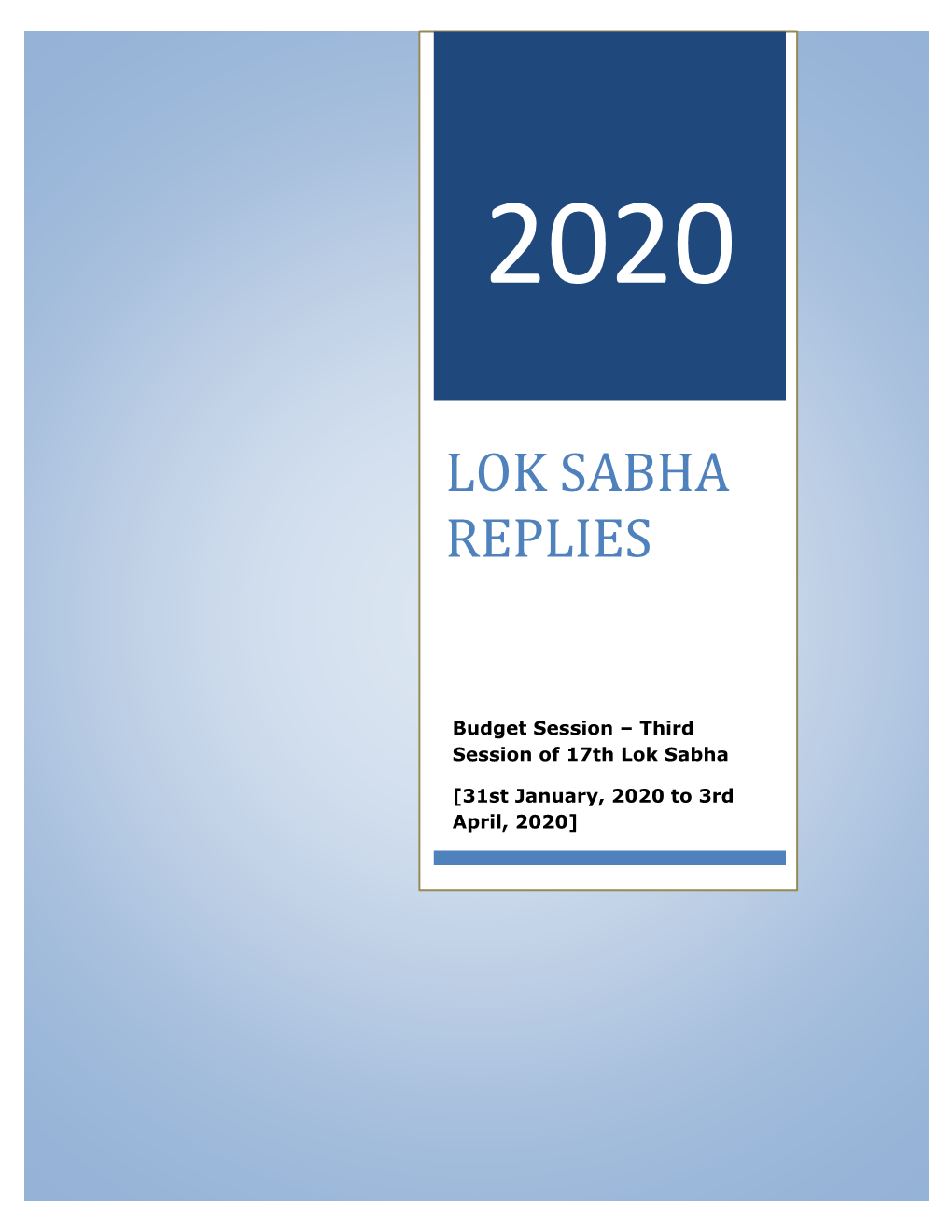 Lok Sabha Replies