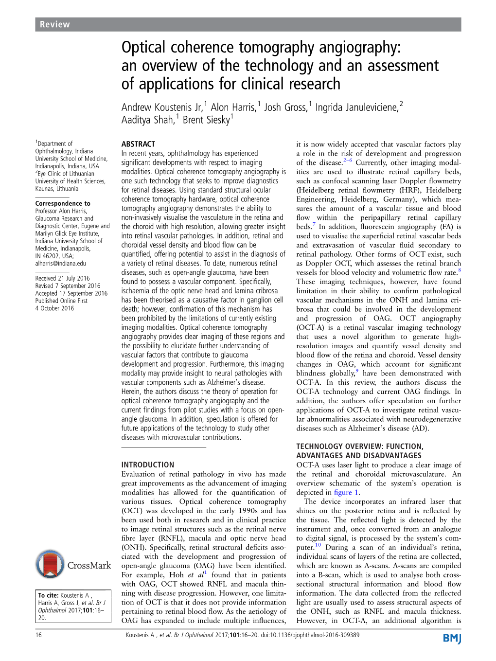 Optical Coherence Tomography Angiography: an Overview of The