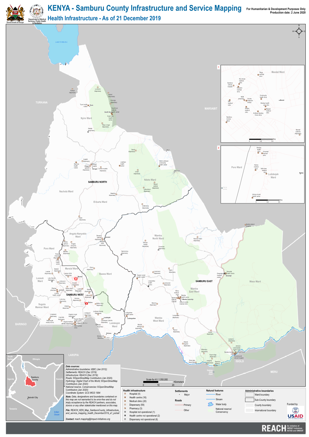 KENYA - Samburu County Infrastructure and Service Mapping Production Date: 2 June 2020