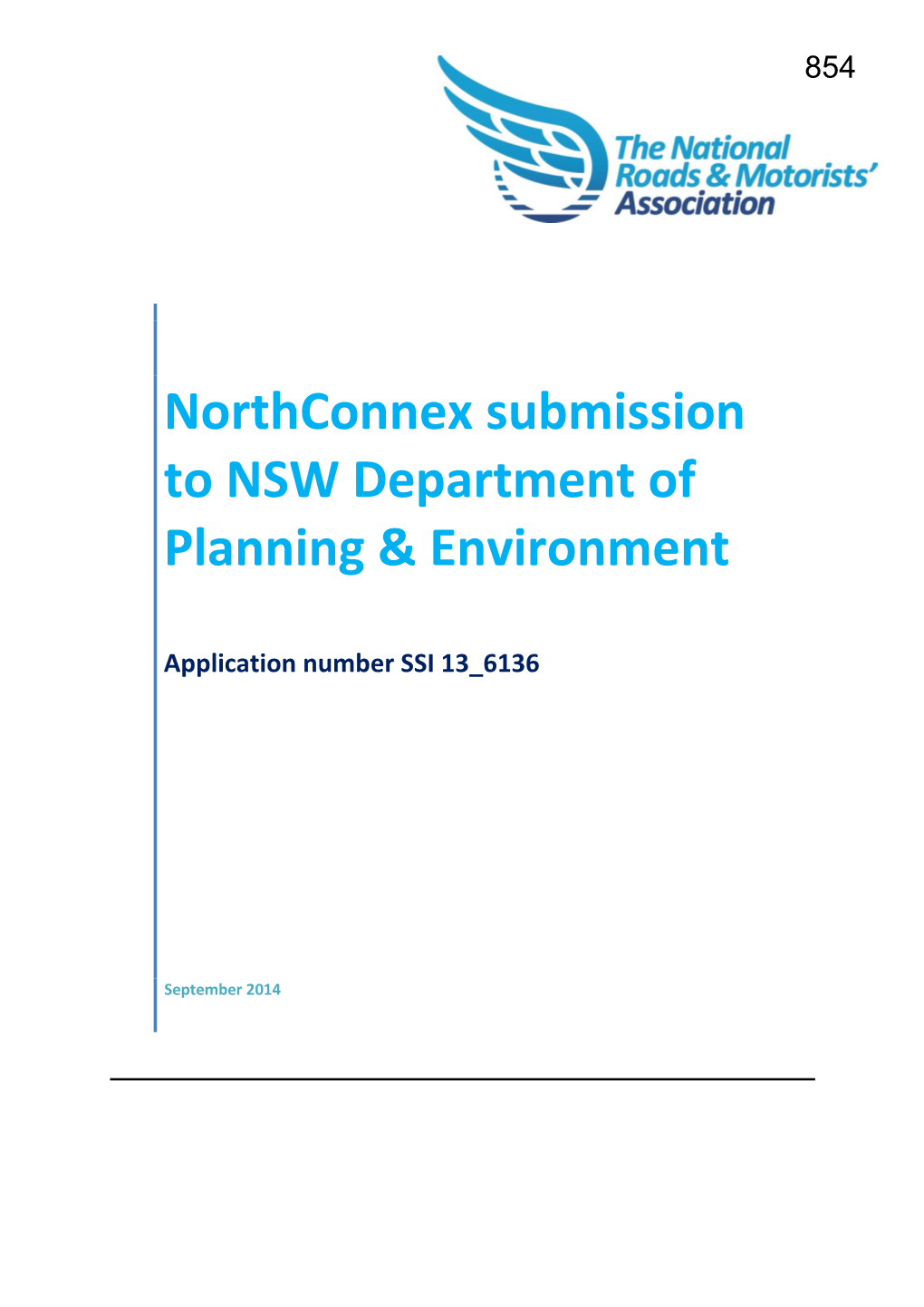 Northconnex Submission to NSW Department of Planning & Environment