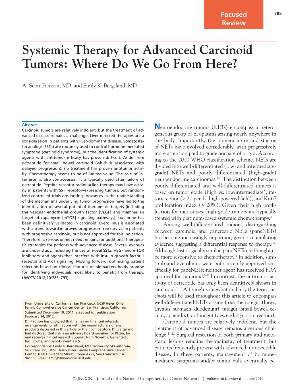 Systemic Therapy for Advanced Carcinoid Tumors: Where Do We Go from Here?