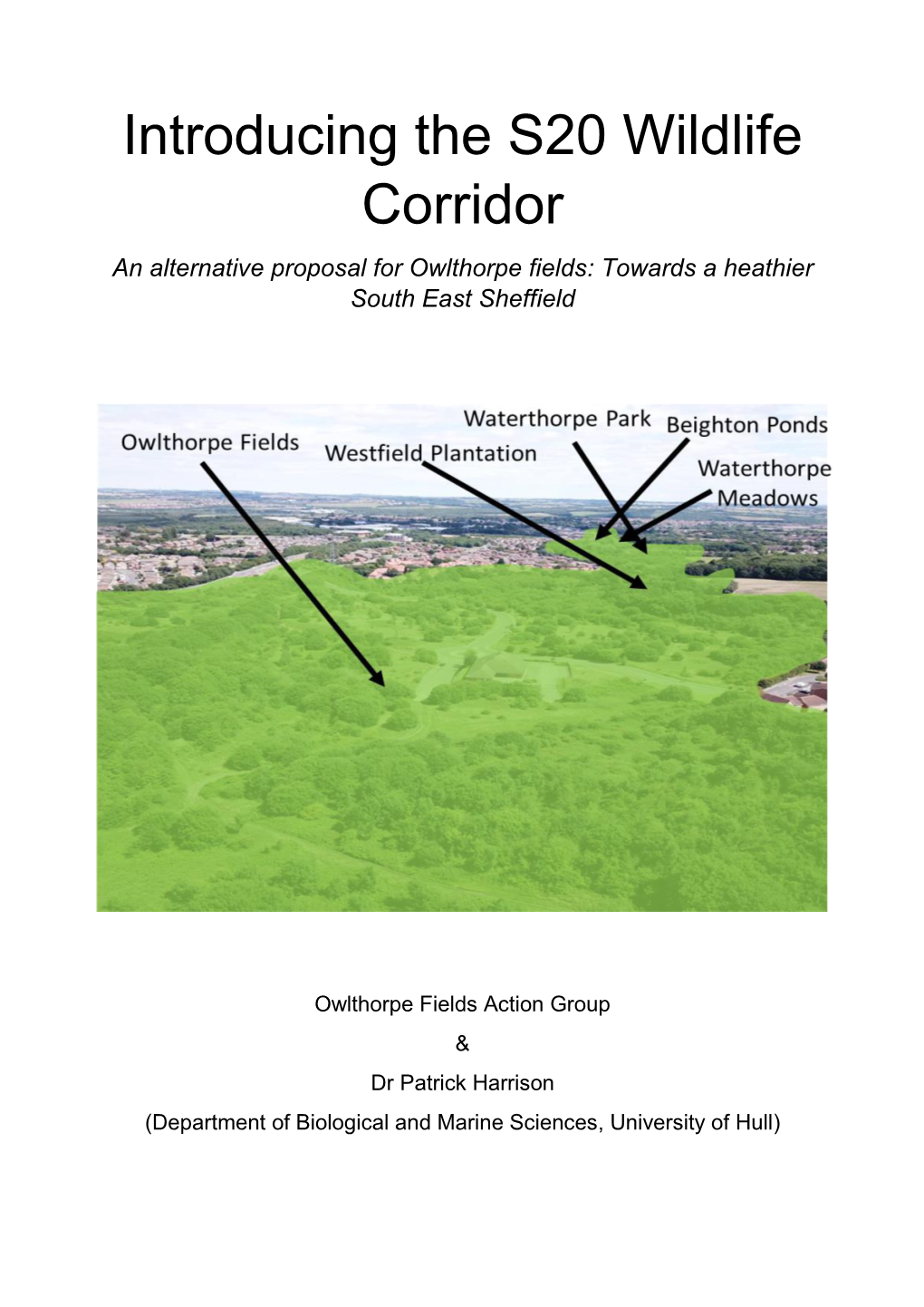 Introducing the S20 Wildlife Corridor an Alternative Proposal for Owlthorpe Fields: Towards a Heathier South East Sheffield