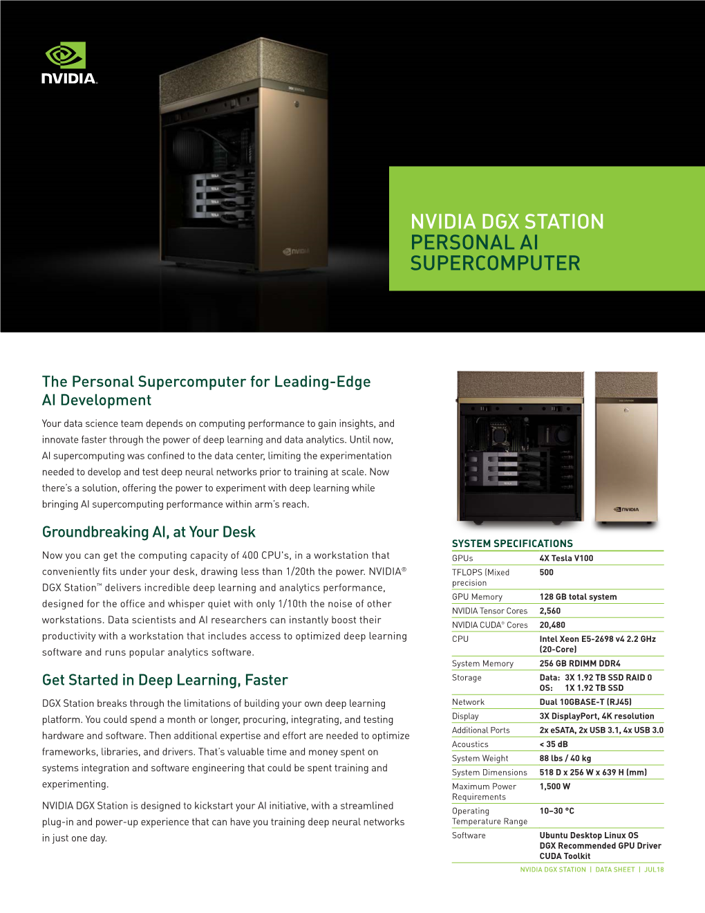 Nvidia Dgx Station Datasheet