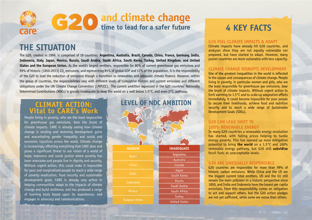 And Climate Change Time to Lead for a Safer Future 4 KEY FACTS
