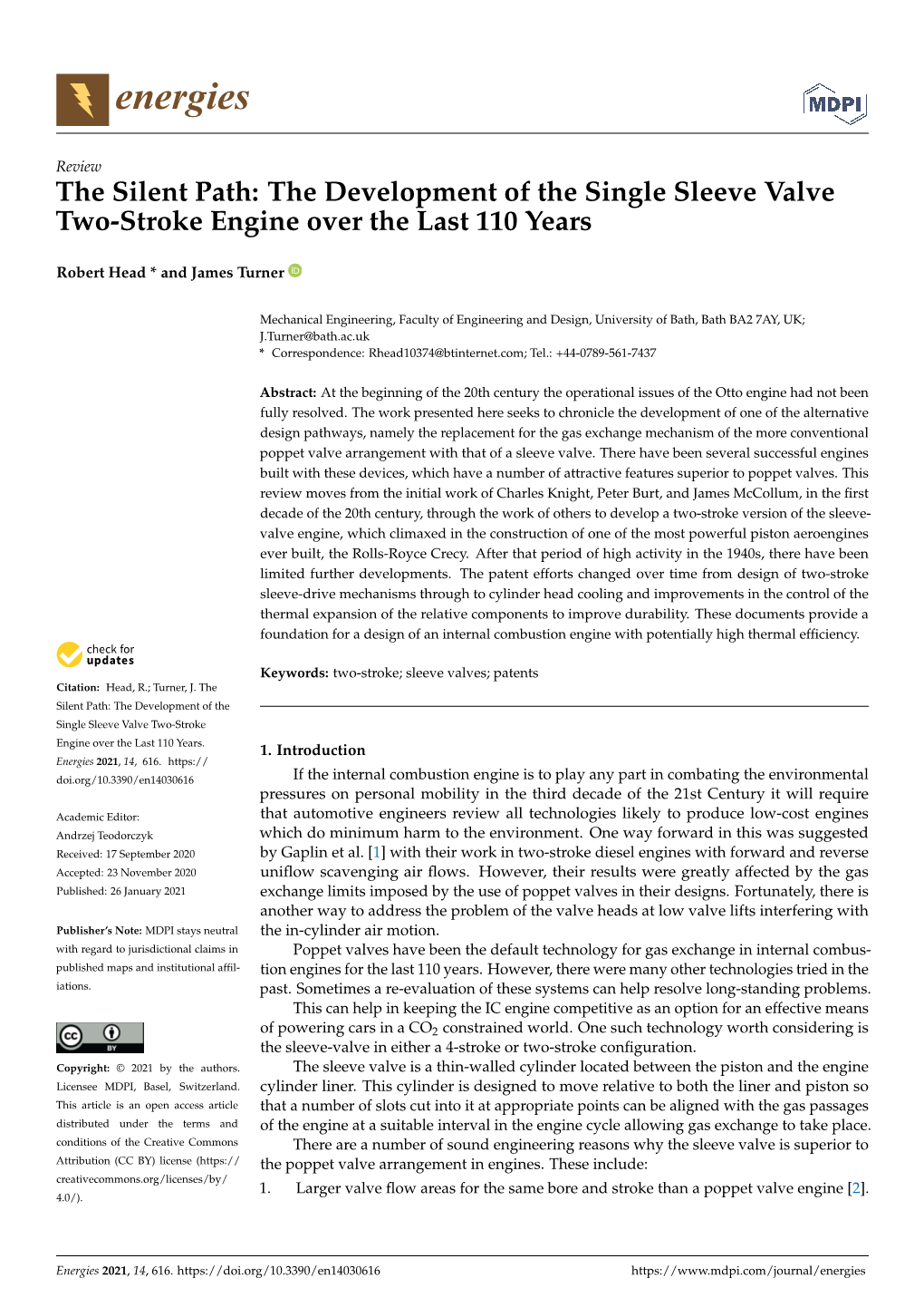 The Development of the Single Sleeve Valve Two-Stroke Engine Over the Last 110 Years