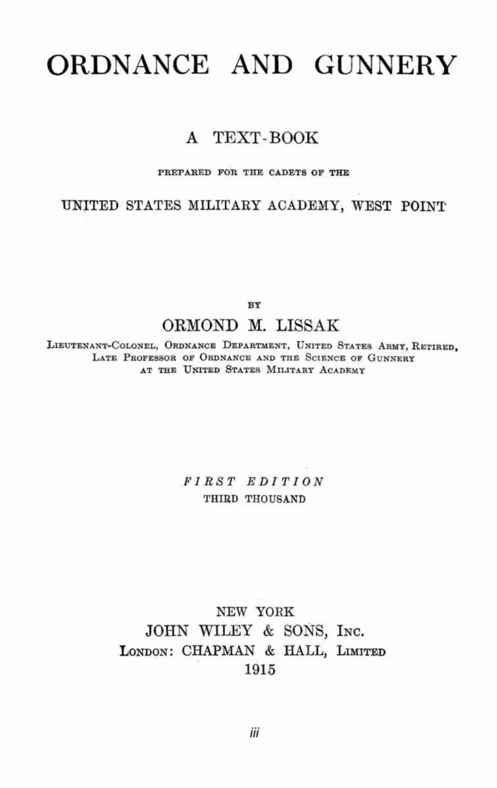 Ordnance and Gunnery, a Text Book