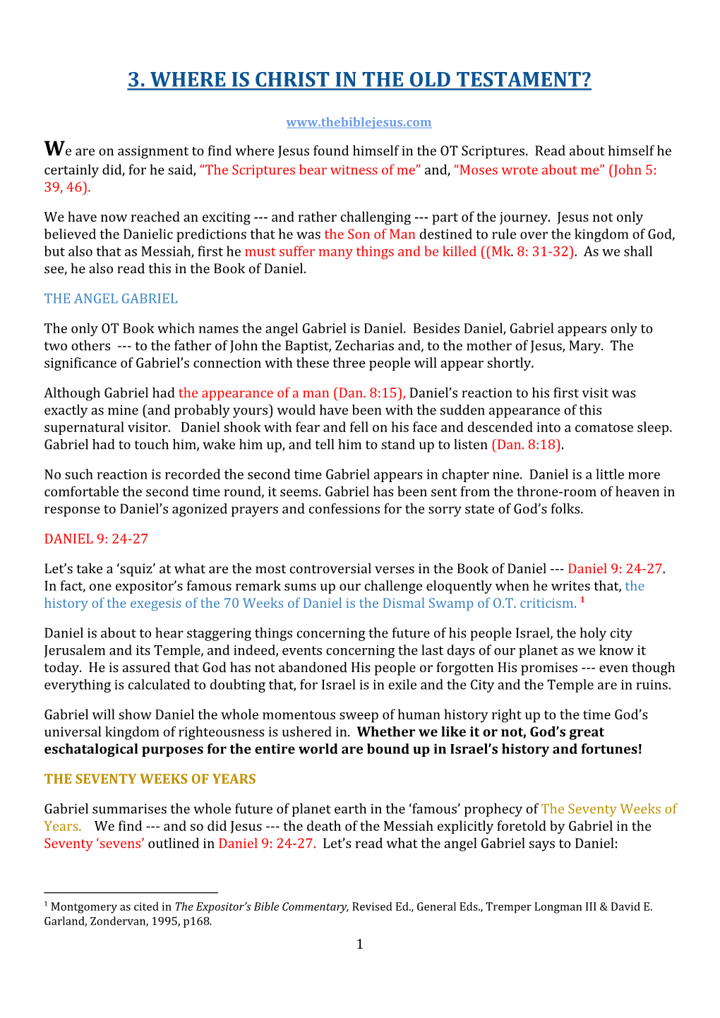 3. Where Is Christ in the Old Testament?