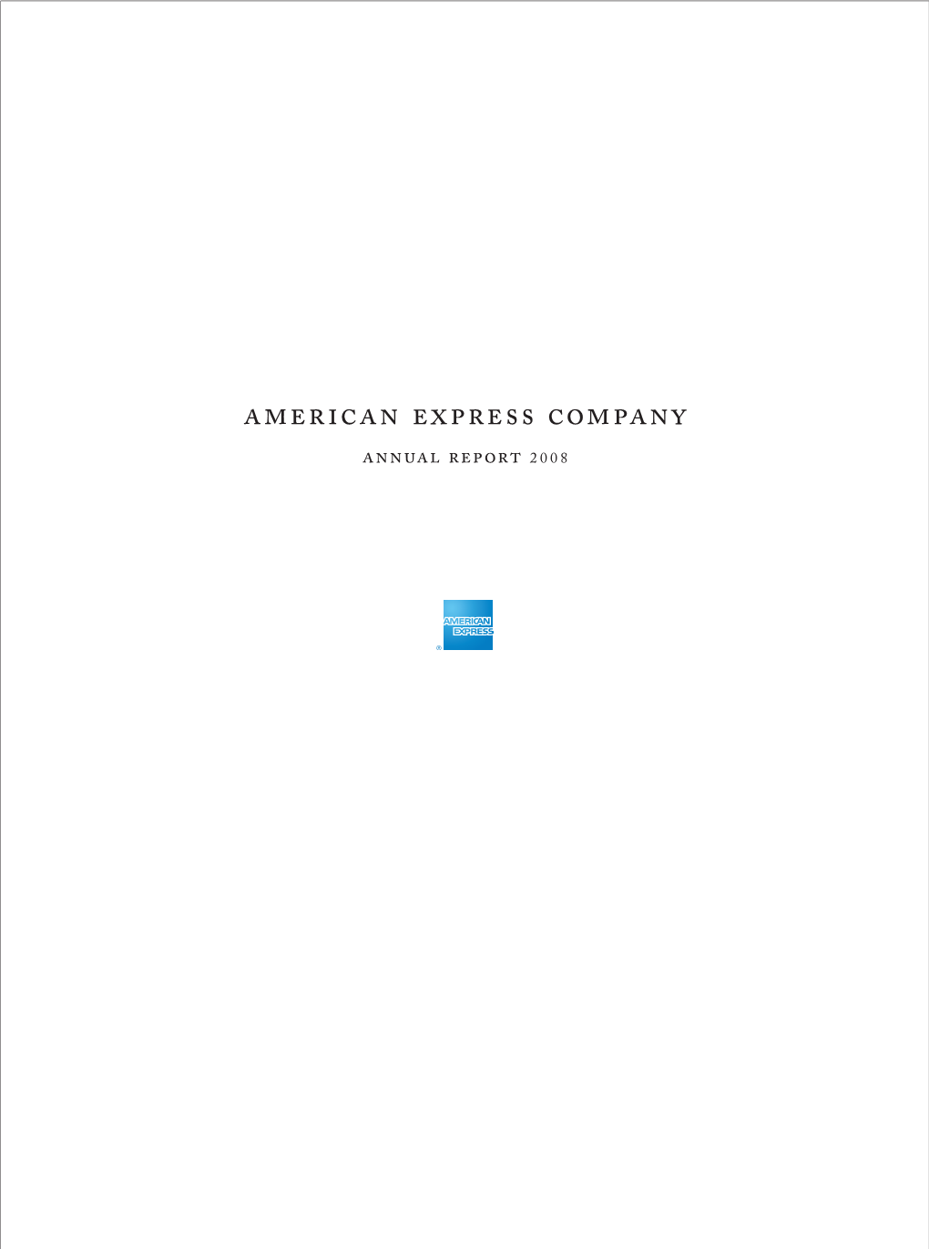 American Express Company American Express Company Annual Report Annual Company Express American