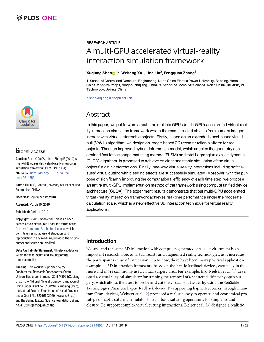 A Multi-GPU Accelerated Virtual-Reality Interaction Simulation Framework