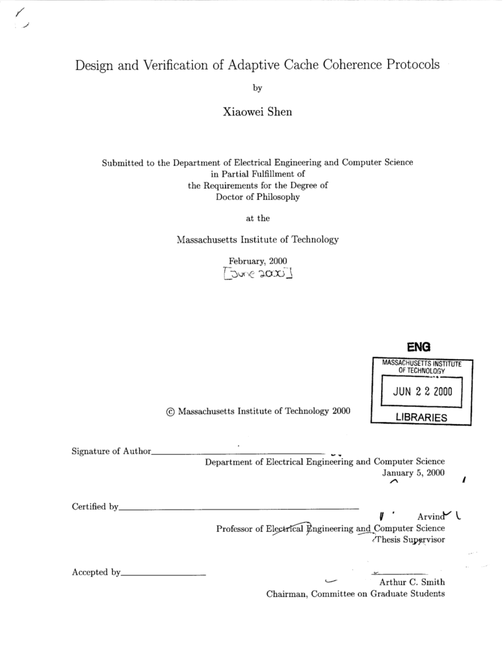 Design and Verification of Adaptive Cache Coherence Protocols