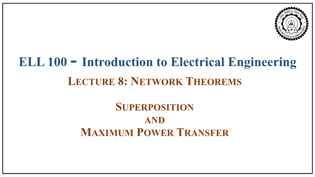 Superposition Theorem Application