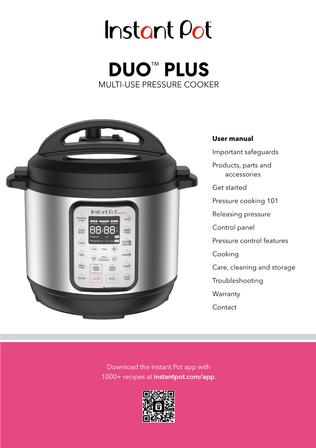 Duo™ Plus Multi-Use Pressure Cooker