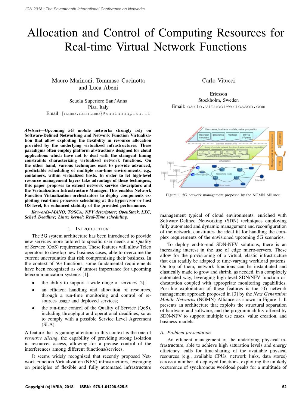 Allocation and Control of Computing Resources for Real-Time Virtual Network Functions