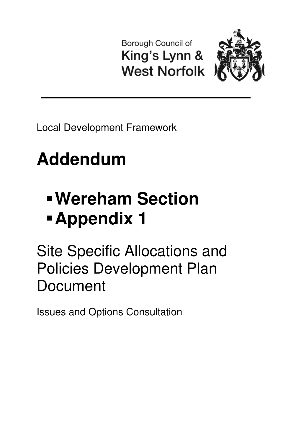 Wereham Amendments