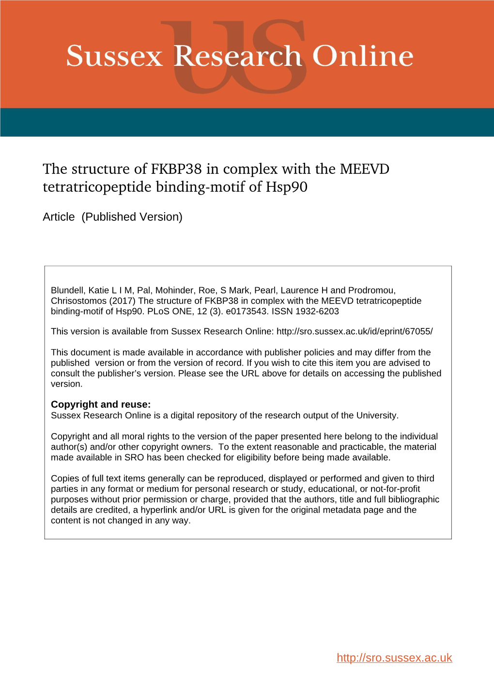 The Structure of FKBP38 in Complex with the MEEVD Tetratricopeptide Binding­Motif of Hsp90